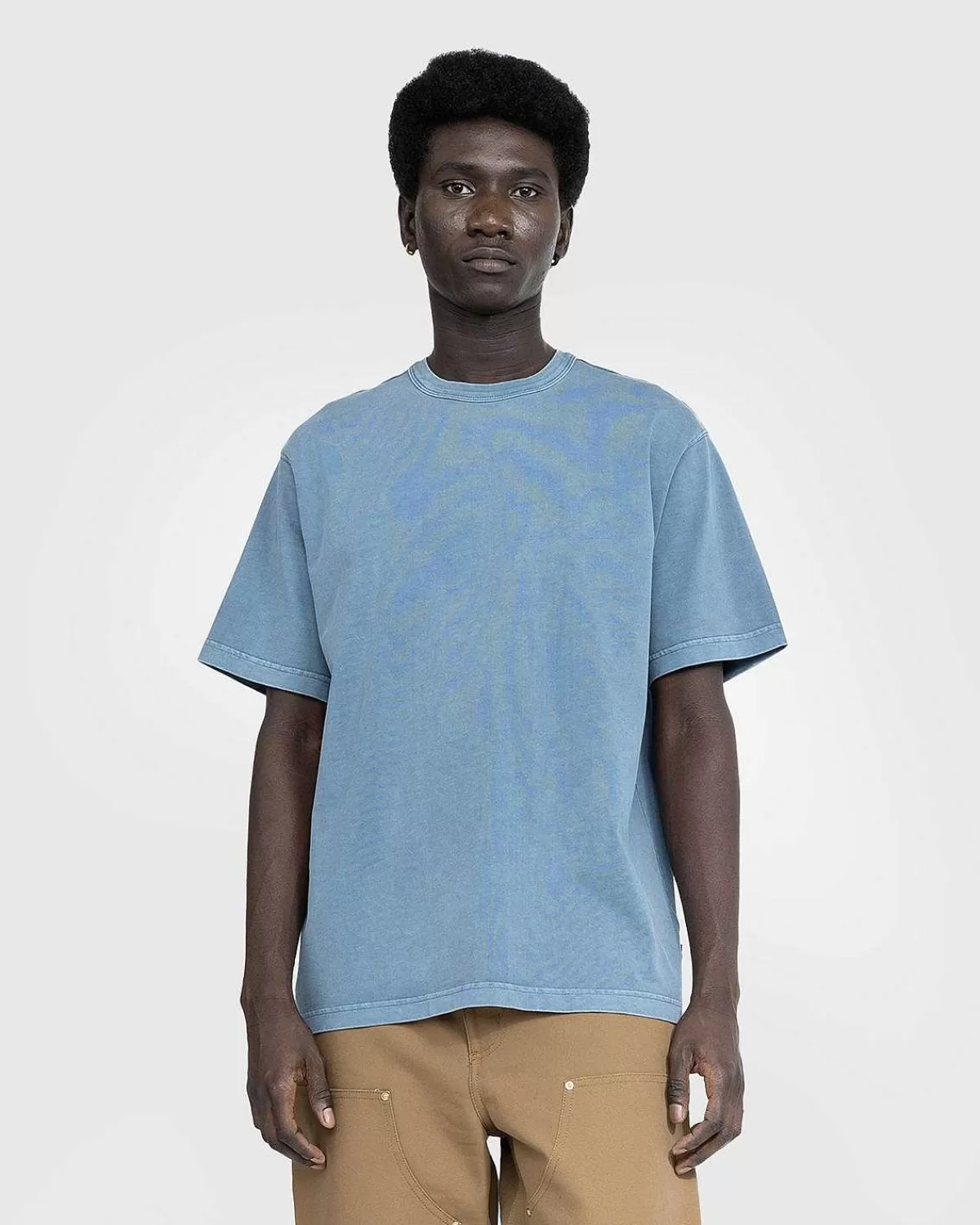 T-Shirts>Carhartt WIP S/S Taos T-Shirt Vancouver Blue/Garment-Dyed