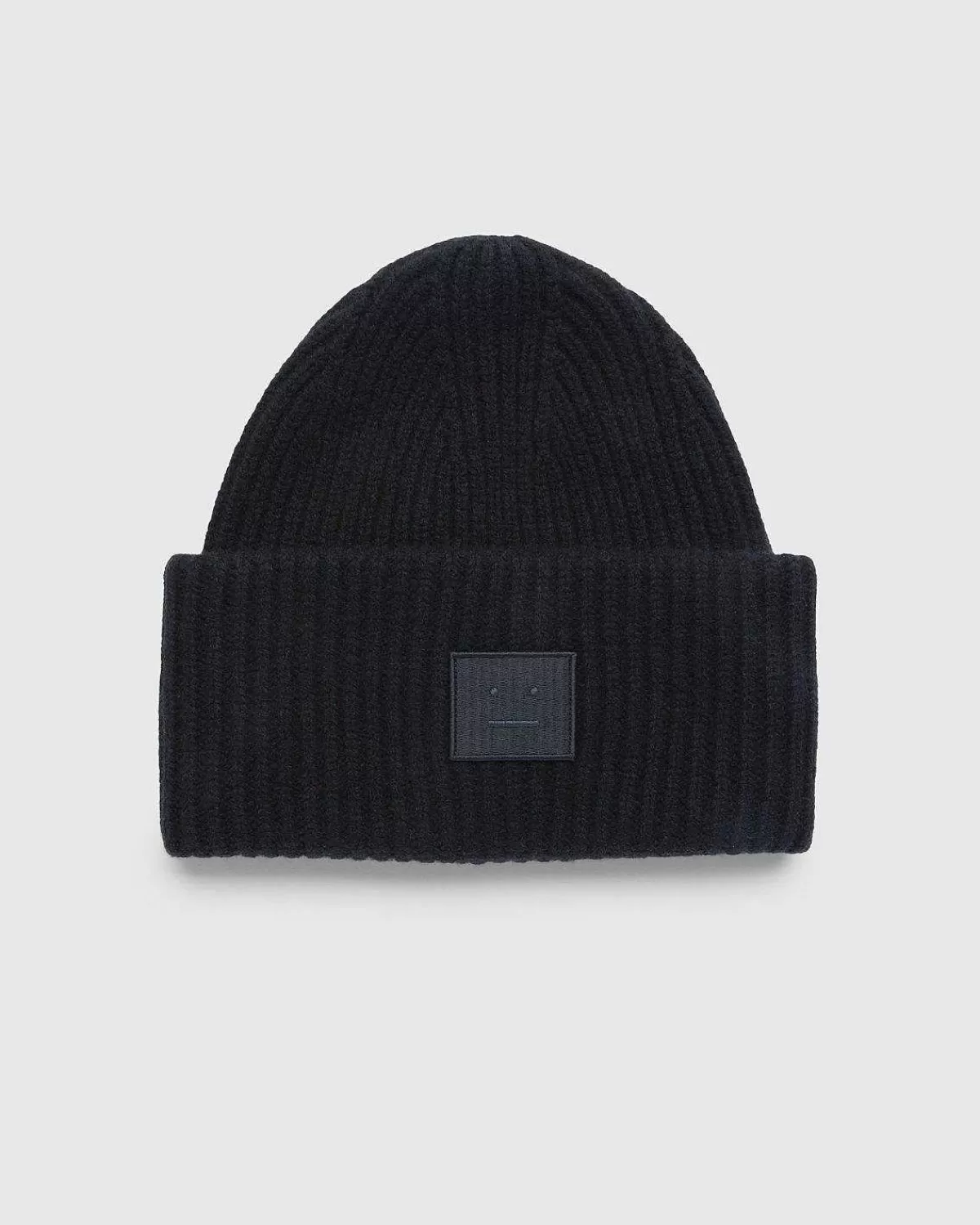 Vinter Tilbehør>Acne Studios Stor Face Logo Beanie Sort