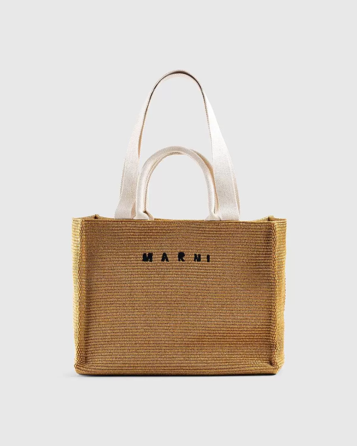 Tasker>Marni Stor Raffia Tote Bag Raw Sienna/Natural