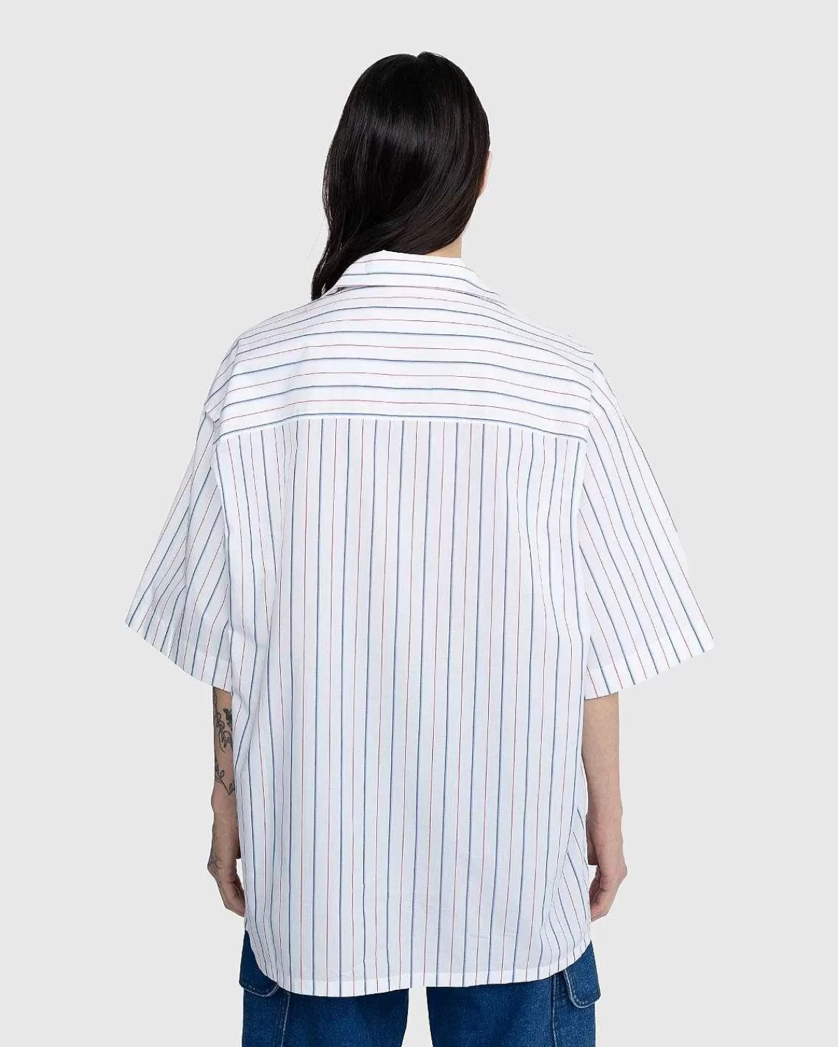 Skjorter>Marni Stribet Button-Up Skjorte Hvid