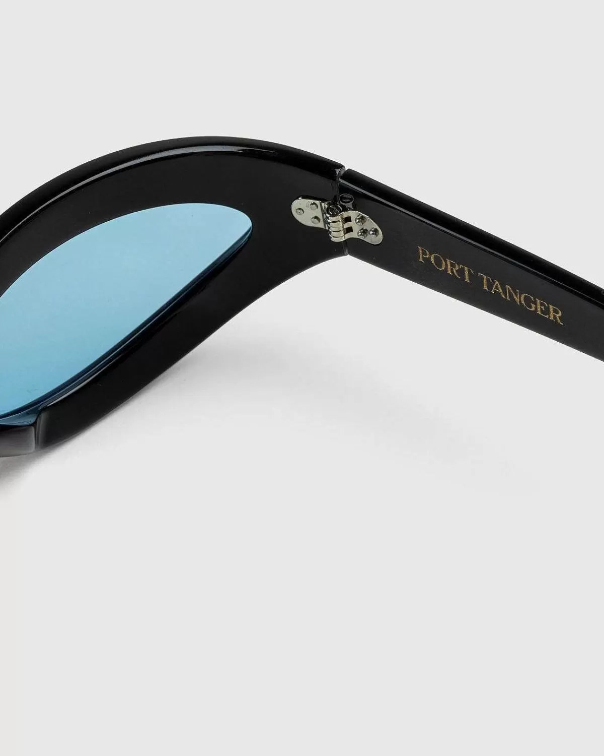 Solbriller>Port Tanger Summa Black Acetate/Rif Blue Lens