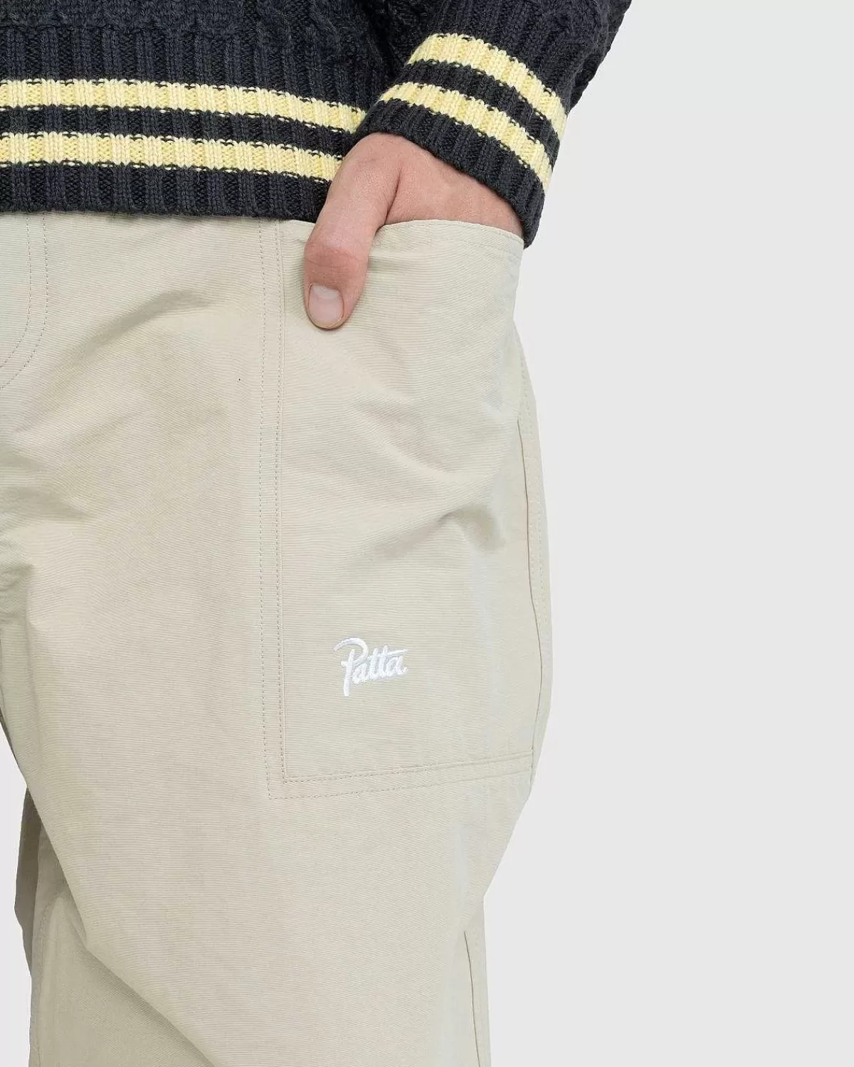 Bukser>Patta Tactical Chino Hvid Peber Med Baelte