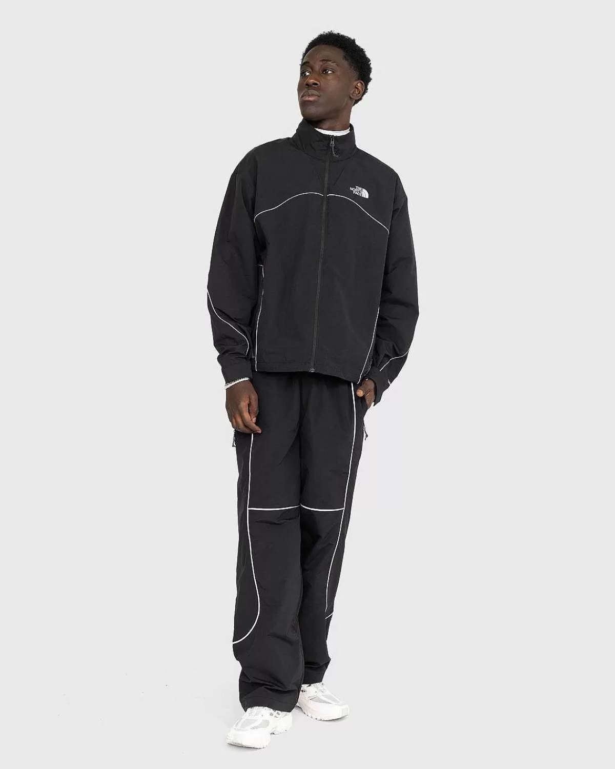 Overtøj>The North Face Tek Piping Vindjakke Tnf Sort