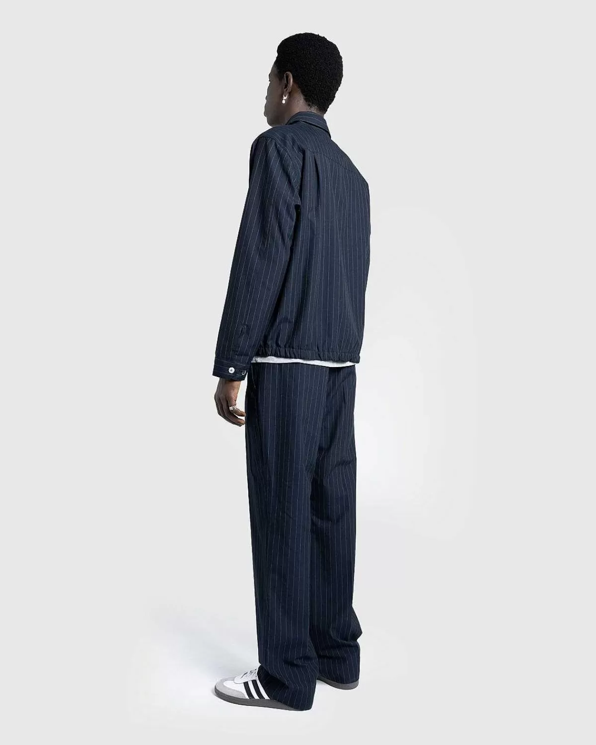 Bukser>Highsnobiety HS05 Tropical Suiting Bukser Navy Stribet