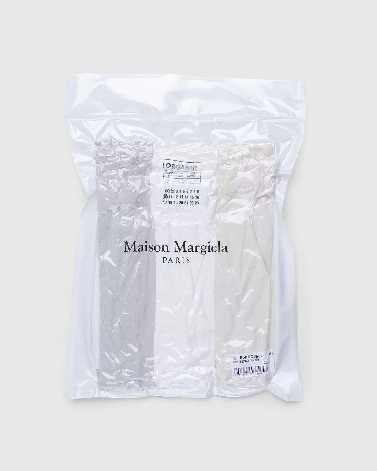 T-Shirts>Maison Margiela T-Shirts Three Pack Gra/Hvid/Cream