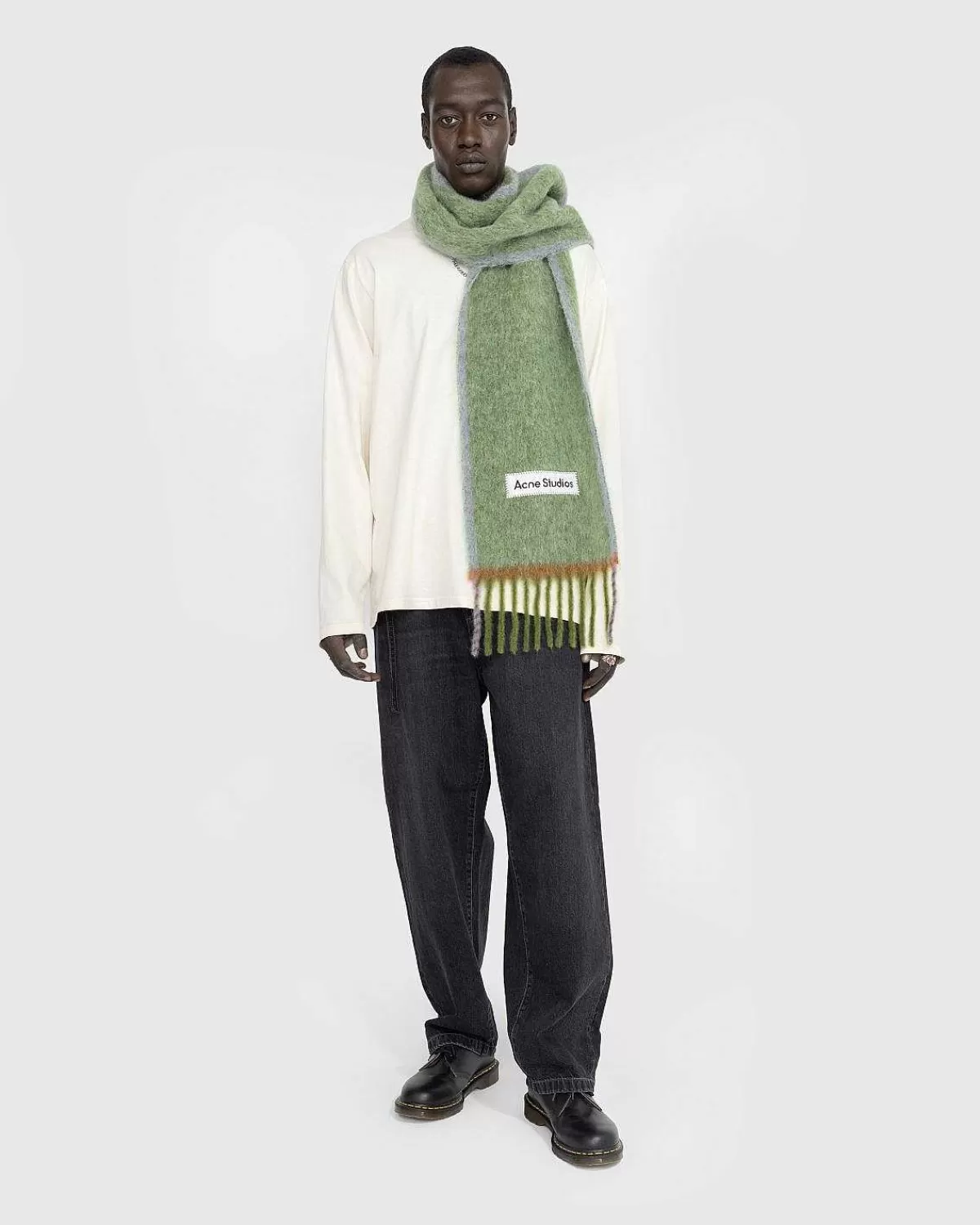 Vinter Tilbehør>Acne Studios Uld Mohair Torklaede Graesgron