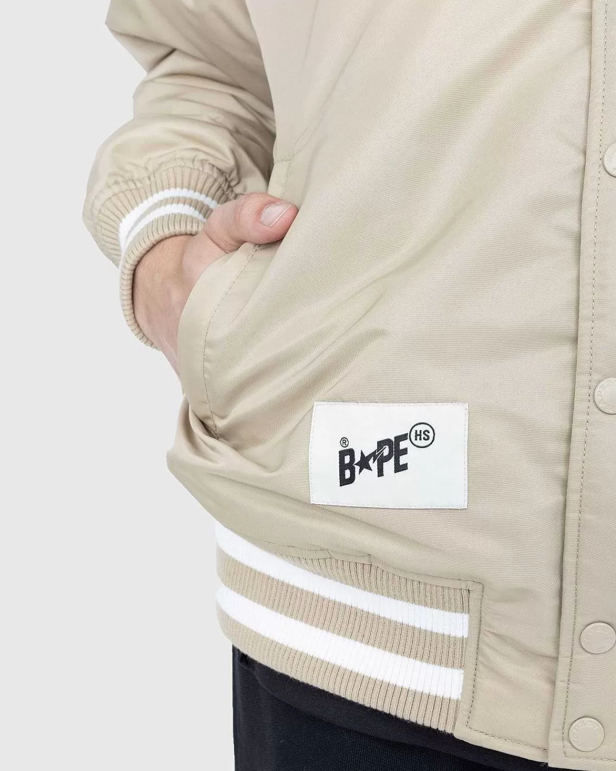 Overtøj>BAPE Varsity Jakke Beige