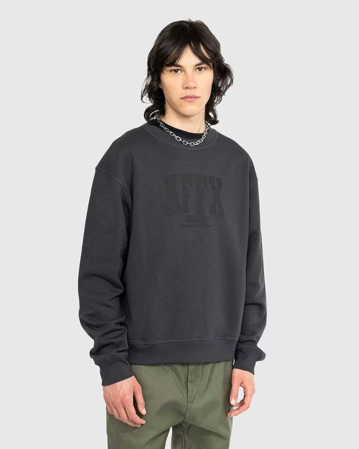 Sveder>AFFXWRKS Varsity Sweatshirt Soft Black