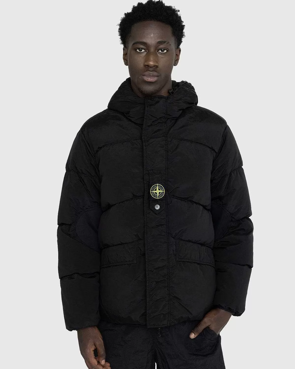 Overtøj>Stone Island Vendbar Nylon Metal Dunjakke Sort