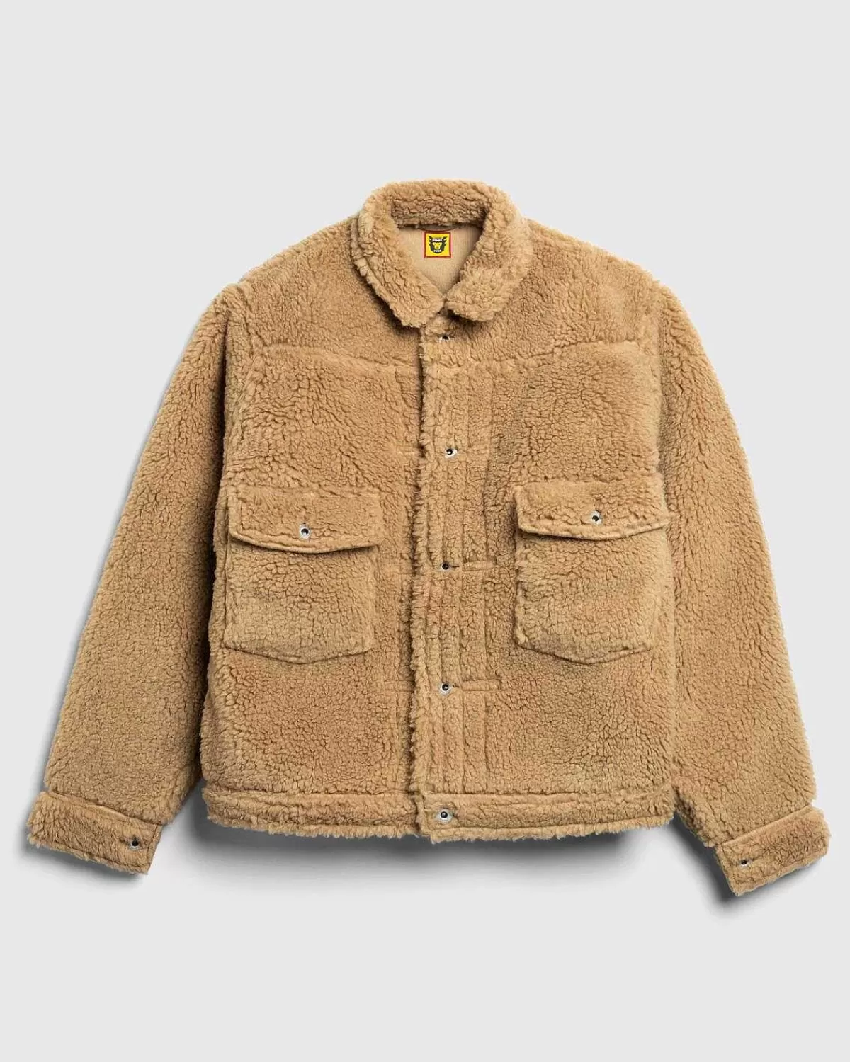 Overtøj>Human Made Wool Blended Boa Fleece Arbejdsjakke Beige