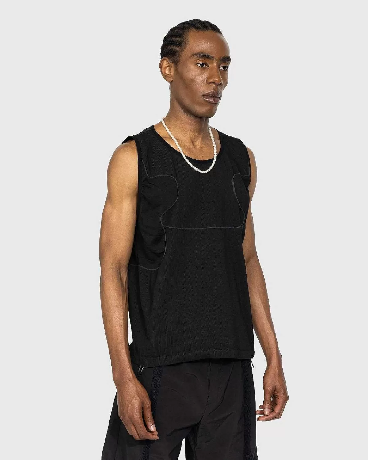 T-Shirts>_J.L-A.L_ Yovchev Strikket Vest Sort/Gra